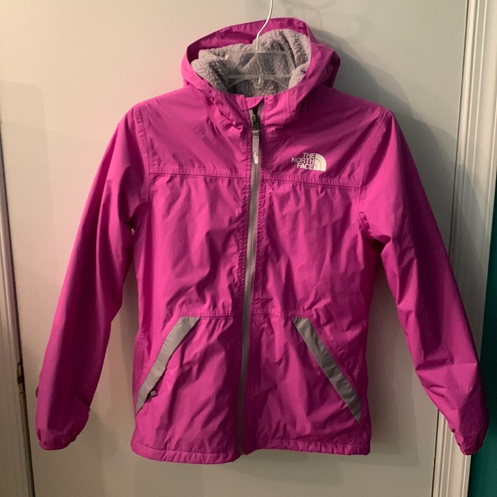 Girls Purple The North Face Quiet Storm Jacket. Size L (14/16). VGUC
